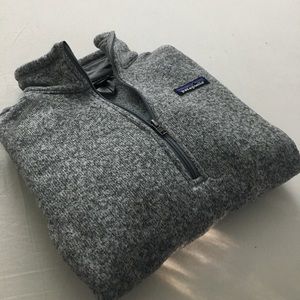 Patagonia Half Zip Better Sweater in Birch White